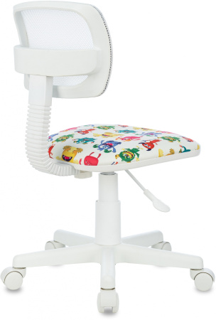 Кресло детское CH-W299 белый TW-15 сиденье мультиколор монстры сетка/ткань крестов. пластик (Мультиколор) Кресло детское CH-W299 белый TW-15 сиденье мультиколор монстры сетка/ткань крестов. пластик (Мультиколор)