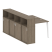 Рабочая станция с шкафом-купе на А-образном м/к Metal System Style БА.РС-СШК-4.1 Т 1410x2332x1098 (Дуб наварра/Серый металл)