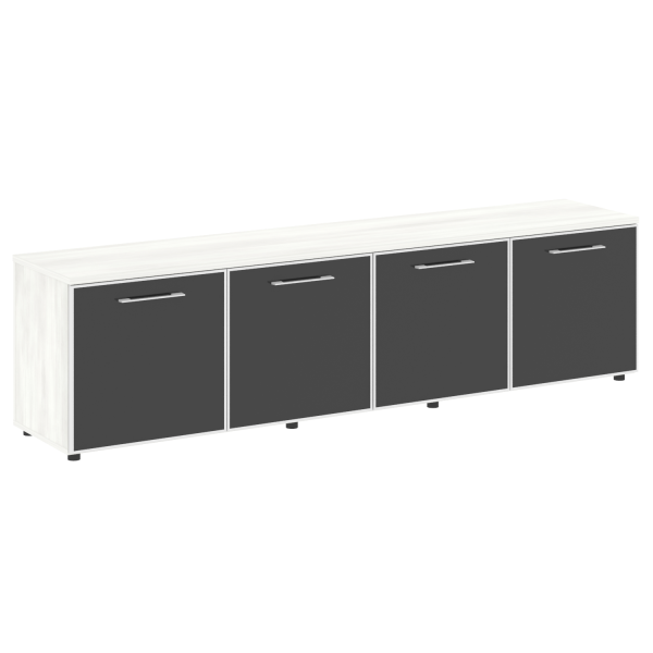 Тумба модульная черные двери LT.TS 4.6 2200x450x580 (Снежная Патина)