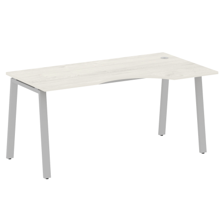 Стол криволинейный правый Metal System Style БА.СА-1 Пр 1600x900x750 (Дуб Наварра/Серый металл)