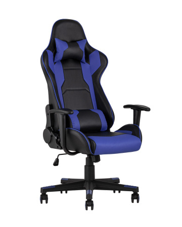 Кресло игровое TopChairs Diablo синее (Геймерское кресло Diablo синий)