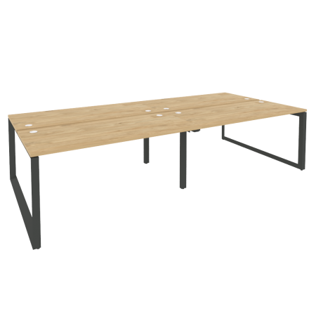 Рабочая станция на О-образном м/к Onix O.MO-D.RS-4.4.7 3160x1475x750 (Тиквуд Светлый/Черный металл)