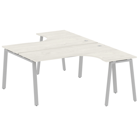 Рабочая станция криволинейная Metal System Style БА.РАС-СА-2.4 1600x2435x750 (Дуб Наварра/Серый металл)