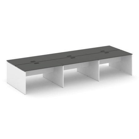 Рабочая станция 2-х сторонняя SN-D.DRS-062 (3540х1232х750) (Антрацит/Белый)