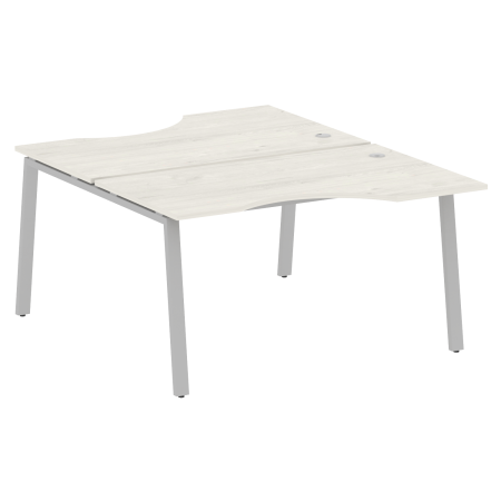 Рабочая станция криволинейная Metal System Style БА.РАС-СА-2.2 1400x1835x750 (Дуб Наварра/Серый металл)
