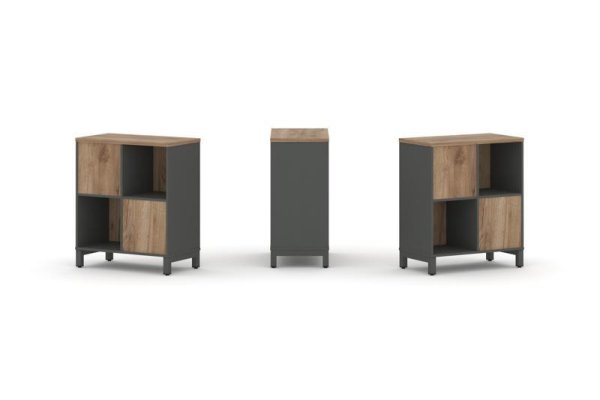 Набор стеллажа 2-х сторонний, 2 яруса SN.NSD-221 (754х400х881) (Антрацит/Дуб Табак/Металл Антрацит) Набор стеллажа 2-х сторонний, 2 яруса SN.NSD-221 (754х400х881) (Антрацит/Дуб Табак/Металл Антрацит)