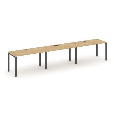 Рабочая станция 1 сторонняя SN-6P.ORS-042 (3540х700х750) (Тиквуд Светлый/Металл Антрацит)