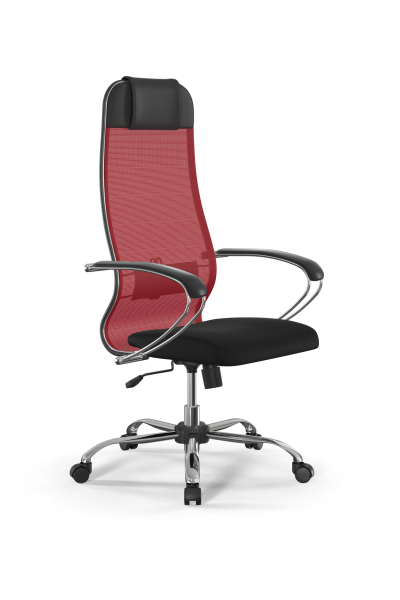 Кресло для руководителя Метта Sit 10 B1-180K - X2+UMF(X1) /Um00/Wh00/K1cL(M09.B21.G20.W01) (Красный | Черный)