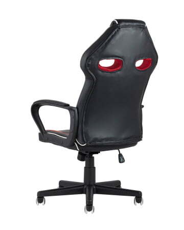 Кресло игровое TopChairs Racer Lighti черное с красным (Геймерское кресло Racer Light черный, красный)