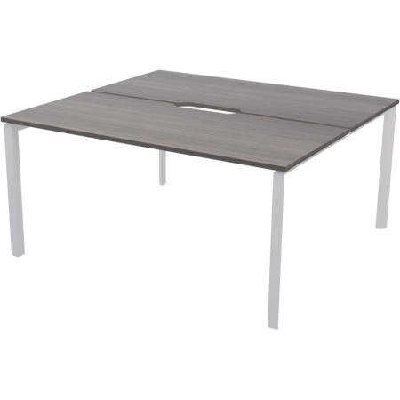 Бенч двойной на 2 рабочих места Аргентум-МП НТМП.П.Б2-120 1200x1496x750 (Лиственница/Белый)