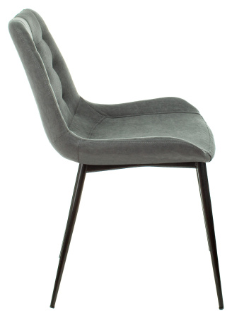 Стул для кухни KF-6 серый металл черный на ножках (KF-6/ALFA44) (Серый)