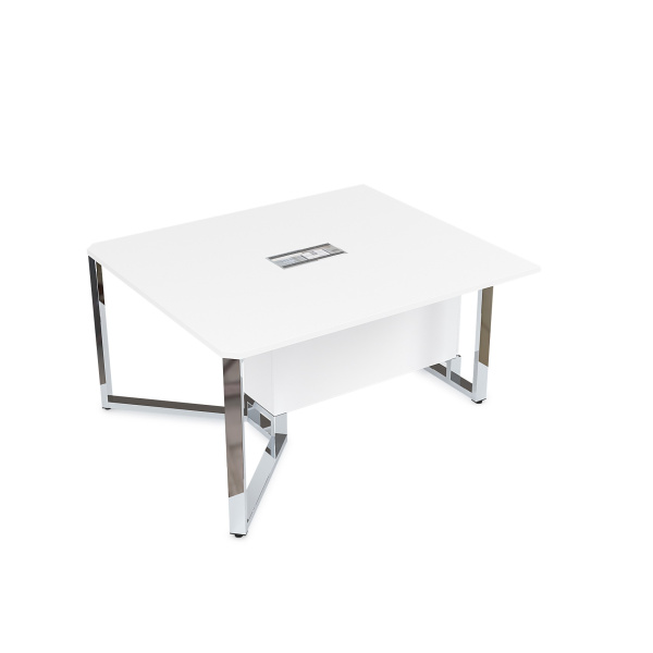 16СКН.162 Стол-квадрат бенч, начальный модуль  (1200x1600x750) (Белый Премиум | Металл Глянец)