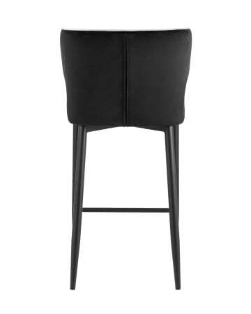 Стул полубарный Матео с кантом велюр черный (Стул полубарный Матео черный)