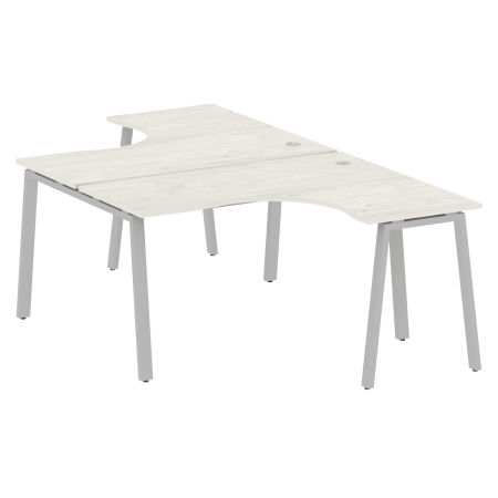 Рабочая станция криволинейная Metal System Style БА.РАС-СА-2.3 1400x2435x750 (Дуб Наварра/Серый металл)