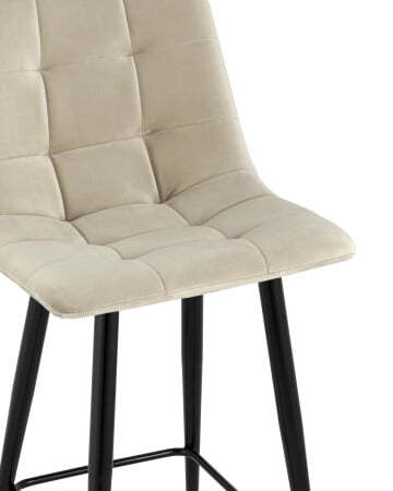 Стул полубарный Джанго велюр бежевый высота сиденья 60 см (Стул полубарный Джанго бежевый)