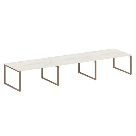 Переговорный стол 3 столешницы Metal System Style БО.ПРГ-3.4 4800x1235x750 (Дуб Наварра/Мокко металл)