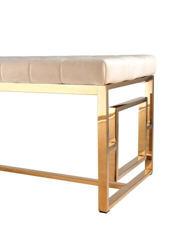 Банкетка-скамейка БРУКЛИН велюр бежевый сталь золото (Банкетка Бруклин бежевый) Банкетка-скамейка БРУКЛИН велюр бежевый сталь золото (Банкетка Бруклин бежевый)