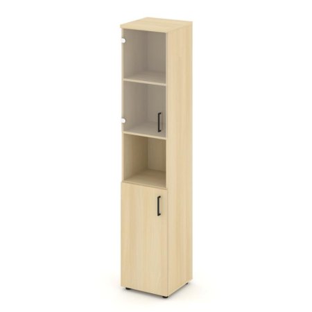 Шкаф высокий узкий SN.STU.E-105(L) (400х400х1982) (Акация Лорка/Прозрачный)
