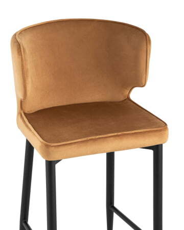 Стул полубарный Матео велюр терракотовый (Стул полубарный Матео терракотовый)