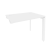 Стол-приставка на П-образном м/к к опорным элементам Onix O.MP-SPR-1.7 980x720x750 (Тиквуд Светлый/Белый Металл)