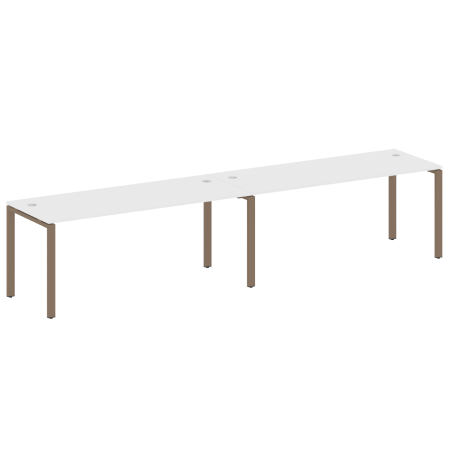 Рабочая станция на 2 раб.места Metal System Style БП.СМ-2.5 3600x720x750 (Белый/Мокко металл)
