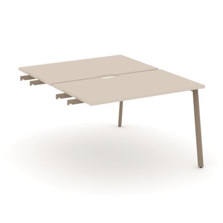 Двойной стол приставка к опорным тумбам ES.D.SPR-2-VP (1180х1500х750) (Капучино/Металл Латте)
