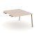 Двойной стол приставка к опорным тумбам ES.D.SPR-2-VP (1180х1500х750) (Тиквуд Светлый/Металл Латте)