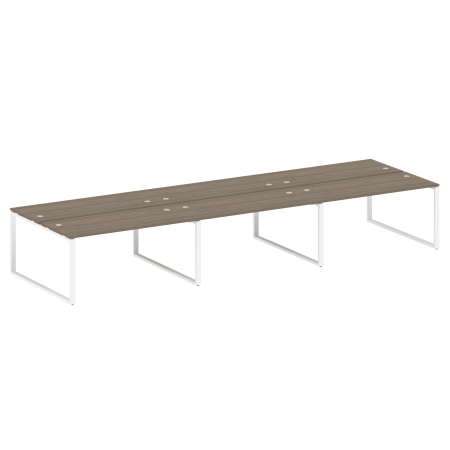 Рабочая станция Metal System Style БО.СМ-6.4 4800x1475x750 (Вяз/Белый металл)