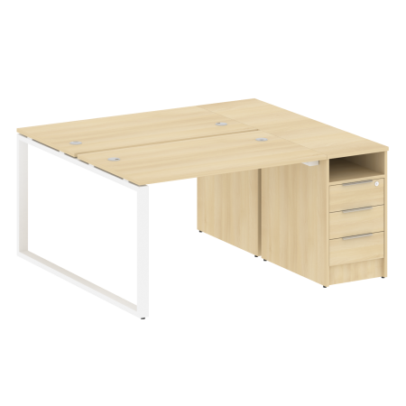 Рабочая станция Metal System Style БО.РС-СТП-2.2 1612x1475x750 (Акация/Белый металл)