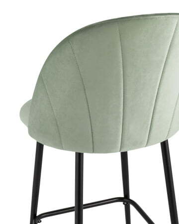 Стул полубарный Логан велюр фисташковый (Стул полубарный Логан фисташковый)