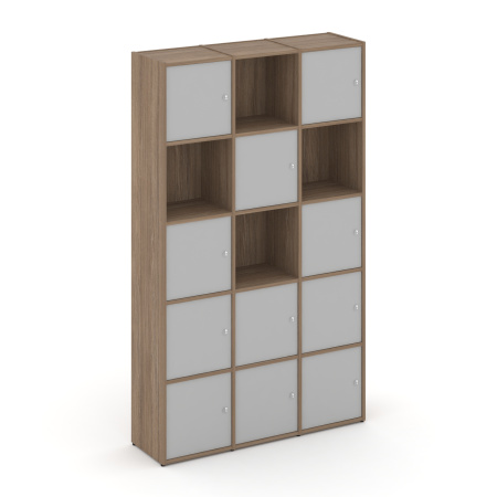 Стеллаж Locker Plus LK.K-009 1188x350x1983 (Дуб Аризона | Серый)