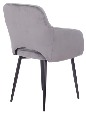 Кресло CH-380F серая жемчужина Italia 26 на ножках металл черный (Серый)