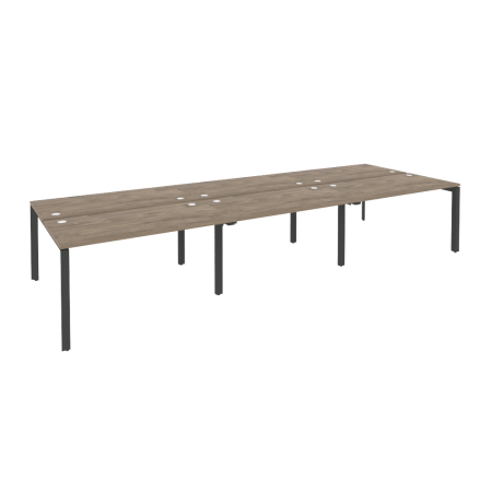 Рабочая станция на П-образном м/к Onix O.MP-D.RS-6.3.7 4140x1475x750 (Тиквуд Темный/Черный металл)