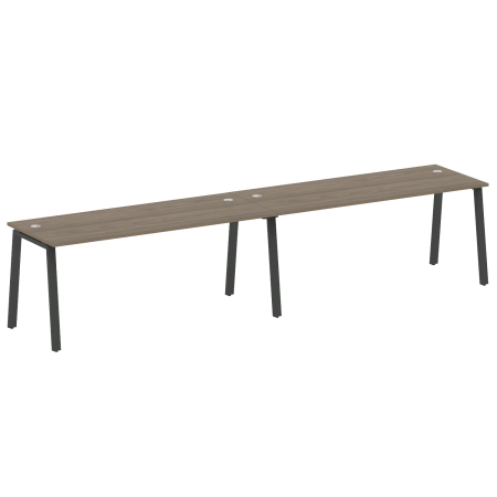 Рабочая станция на 2 рабочих места на А-образном м/к Metal System Style БА.СМ-2.5 3600x720x750 (Вяз/Антрацит металл)