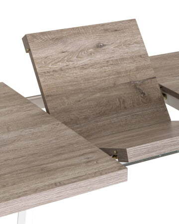 Стол Plain 116-158*74 дуб Ан/белый (Стол обеденный PLAIN светлое дерево)