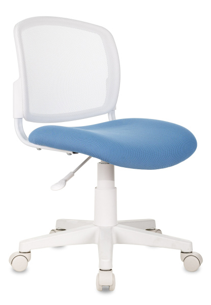 Кресло детское CH-W296NX белый TW-15 сиденье голубой 26-24 сетка/ткань крестов. пластик пластик белы (Голубой)
