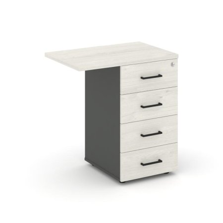 Тумба приставная SN.TPP-002 (416/700х460х750) (Антрацит/Дуб Наварра)