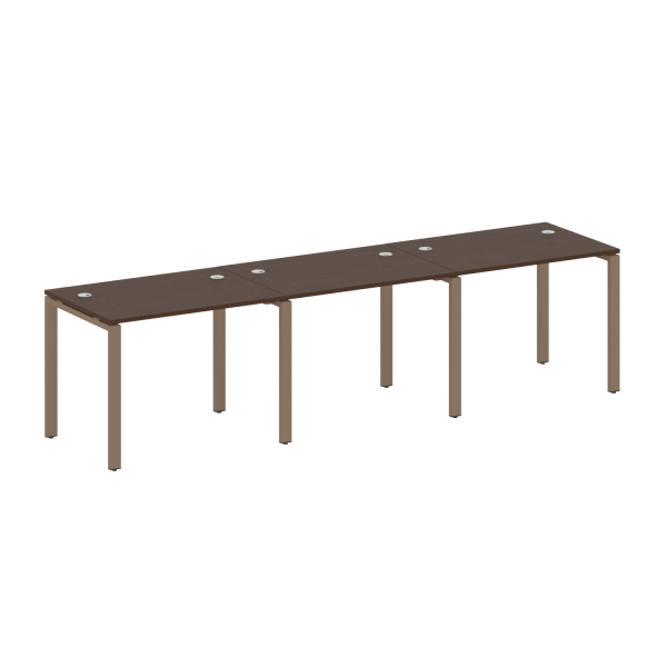 Рабочая станция на 3 раб. места Metal System Style БП.СМ-3.1 3000x720x750 (Венге Цаво/Мокко металл) Рабочая станция на 3 раб. места Metal System Style БП.СМ-3.1 3000x720x750 (Венге Цаво/Мокко металл)