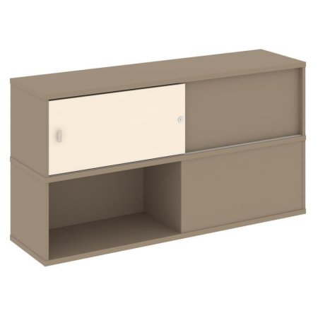 Надставка на 2 тумбы высокая ES.NV-6.2 (1500х410х795) (Латте/Сатин)