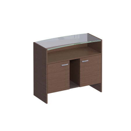 Барная стойка в дереве и коже ISixty 150BAR 1300x600x1100 (Табачный Ясень)