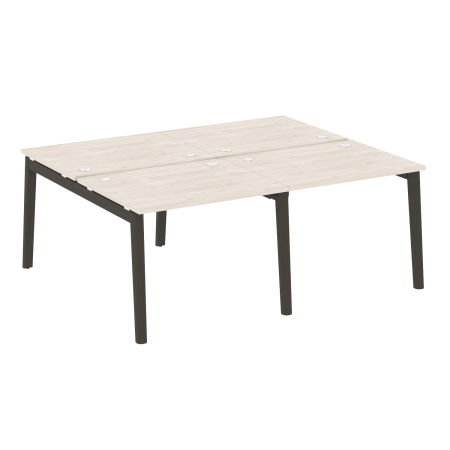 Рабочая станция на деревянных опорах Onix Wood OW.D.RS-4.1.8 1960x1635x750 (Денвер Светлый/Дуб Темный)