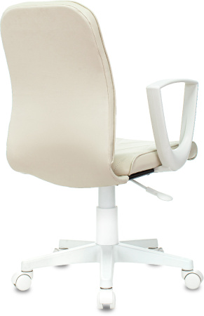 Кресло CH-W327 слоновая кость OR-10 эко.кожа крестов. пластик пластик белый (Слоновая кость)