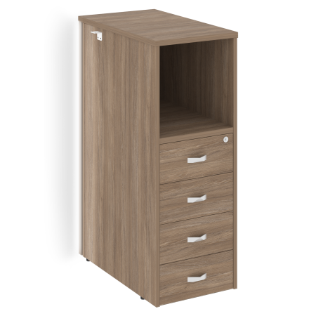Тумба с подсветкой 4 ящика проходная, средняя Onix O.R-TV-4.S 436x767x1185 (Дуб Аризона)
