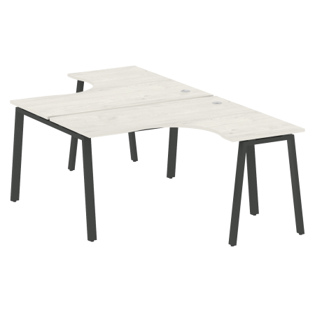 Рабочая станция криволинейная Metal System Style БА.РАС-СА-2.3 1400x2435x750 (Дуб Наварра/Антрацит металл)