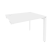 Стол-приставка на П-образном м/к к опорным элементам Onix O.MP-SPR-1.8 980x800x750 (Тиквуд Светлый/Белый Металл)
