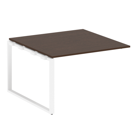 Проходной наборный элемент переговорного стола Metal System Style БО.ППРГ-2 1200x1235x750 (Венге Цаво/Белый металл)
