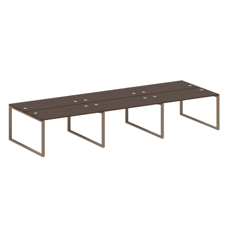Рабочая станция Metal System Style БО.СМ-6.3 4200x1475x750 (Венге Цаво/Мокко металл)