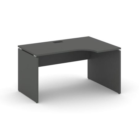 Стол рабочий эргономичный SN-D.SPA-021(R) (1380х800/980х750) (Антрацит)