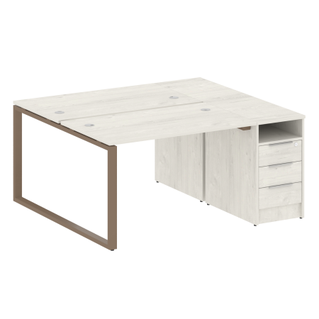 Рабочая станция Metal System Style БО.РС-СТП-2.2 1612x1475x750 (Дуб Наварра/Мокко металл)