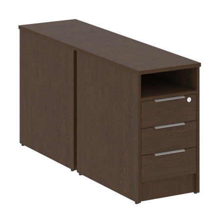 Тумба приставная двойная Metal System Style Б.ТП-2 412x1475x750 (Венге Цаво)